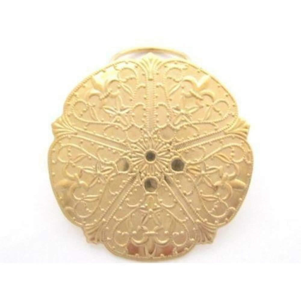 Beautiful Vintage Goldโ Plated Fleur De Lys Design Textured SCARF CLIP